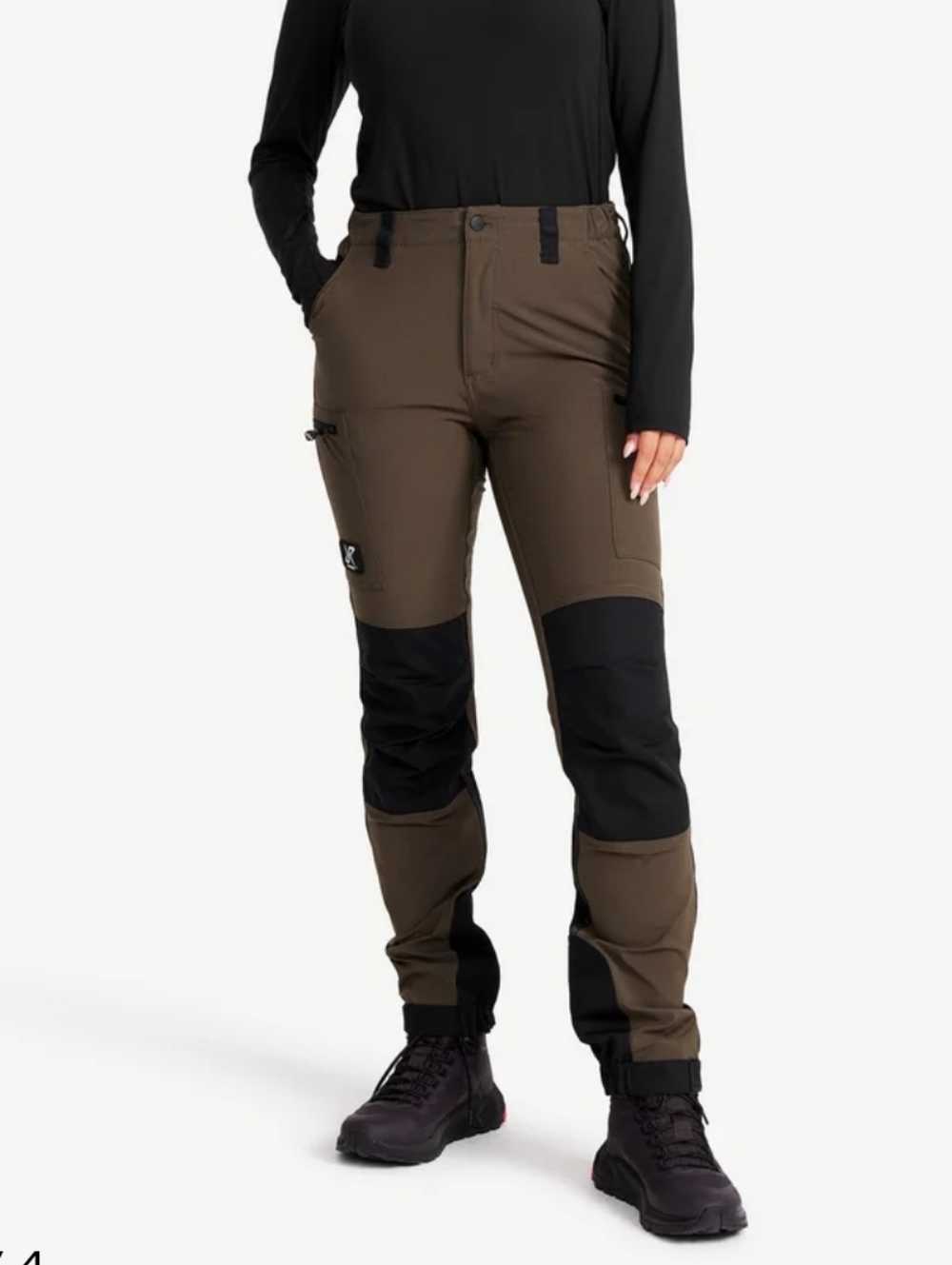 Revolution Race Nordwand Highwaist Stretch Trousers Mud Brown Women's XS Outdoor